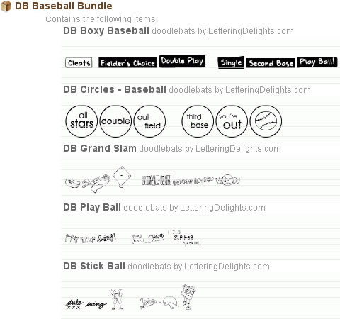 Baseball DoodleBats Bundle