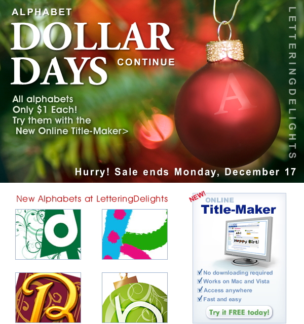 Dollar Days & New Online Title Maker