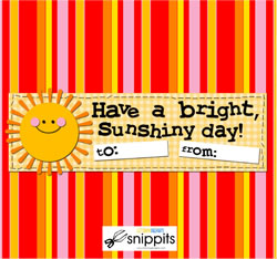 Bright, Sunshiney Day Candy Bar Wrapper