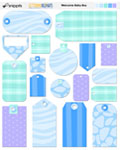 Welcome Baby - Boy Tags