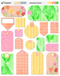 Spring Box Flowers Tags