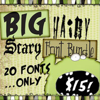 Big Hairy Scary Font Bundle