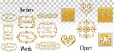 Golden Elegance Journaling Delights Clipart Set