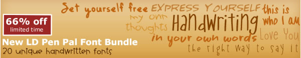 LD Pen Pal Fonts Bundle - 66% off