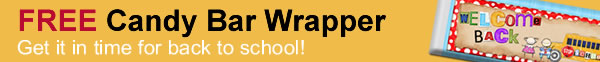 Free Back to School Candy Bar Wrapper