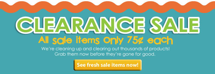 Grab sale items for 75c!]