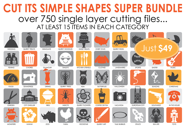Cut Its Simple Shapes Super Bundle