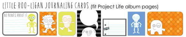 little boo-ligan journaling cards