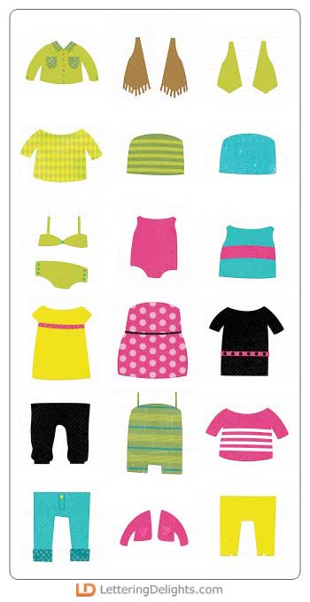 Glam Girls Paper Dolls Clothing - GS